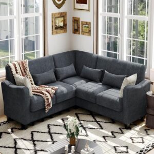 Belffin Fabric L Shaped Small Sectional Couch