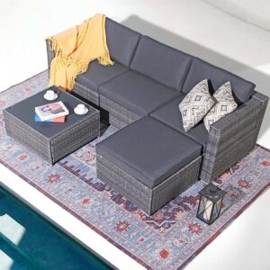 Patiorama 5 Piece Outdoor Sectional Couch