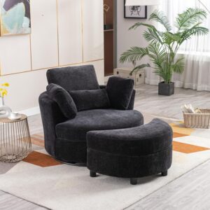 SULOPS Oversized Swivel Comfy Recliner Chaise