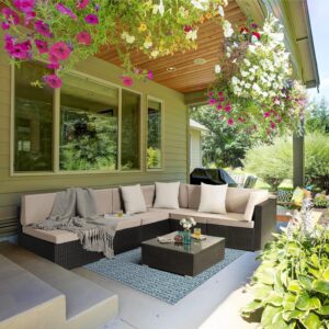 Pamapic 7 Pieces Outdoor Sectional Couch