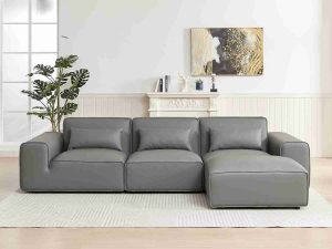 134" Scandinavian Contemporary Oversized Modular Sectional with Ottoman